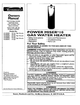 Kenmore POWER MISER 10 153.330401 User manual