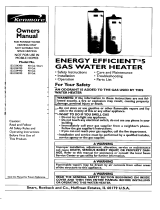 Kenmore ENERGY EFFICIENT 5 153.334590 Owner's manual