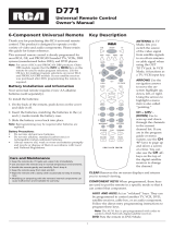 RCA D771 User manual