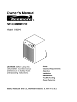 Kenmore 59600 User manual
