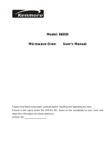 Kenmore 86059 User manual