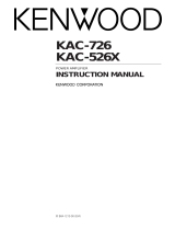 Kenwood KAC-726 User manual