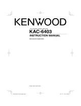 Kenwood KAC-6403 User manual