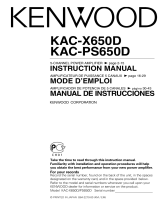 Kenwood KAC-X650D User manual