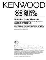 Kenwood KAC-X810D User manual