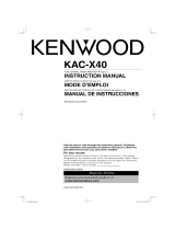Kenwood KAC X40 - eXcelon Amplifier User manual