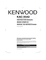 Kenwood KAC-X542 User manual