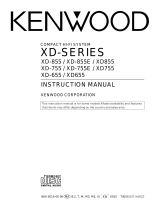 Kenwood XD855 User manual