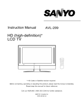 Sanyo AVL-209 User manual