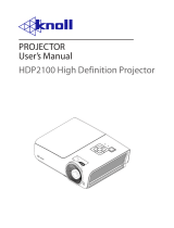 Knoll DLP HDP2100 MK II User manual