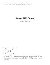 Konica Minolta 2223 User manual