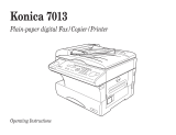 Konica Minolta 7013 User manual