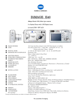 Konica Minolta Dimage E40 User manual