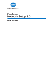 Konica Minolta PageScope Network Setup 3.0 User manual