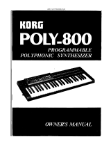 Korg POLY-800 User manual