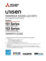 Mitsubishi Electronics UNISEN LT-46153 User manual