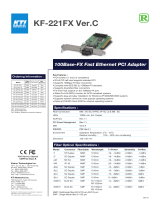 KTI Networks 100Base-FX Fast Ethernet PCI Adapter KF-221FX Ver.C User manual