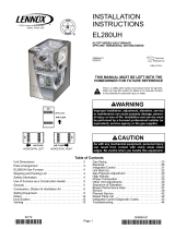 Lennox Elite Series Gas Furnace Upflow/Horizontal Air Discharge User manual