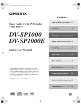 ONKYO DV-SP1000 User manual