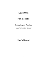 LevelOne FBR-1409TX User manual