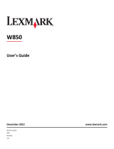 Lexmark W850 User manual