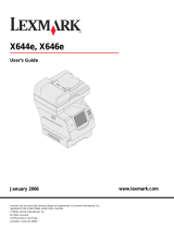 Lexmark X646E User manual