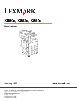 Lexmark X852E User manual