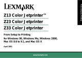 Lexmark Color Jetprinter Z33 User manual