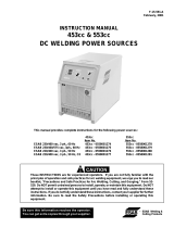 ESAB 453cc & 553cc DC Welding Power Sources User manual