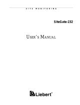 Liebert SiteGate-232 User manual