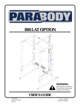 Life Fitness 844 Lat Option User manual