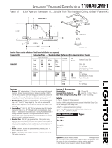 Lightolier 1100AICMFT User manual