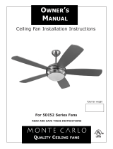 Monte Carlo Fan Company 5DI52 Series User manual