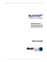 Multi-Tech Systems MVP210/410/810-FX User manual