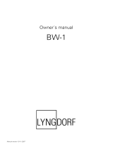 Lyngdorf Audio BW-1 User manual