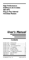 MaxTech 56K BPS User manual