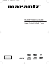 Marantz SUPER AUDIO CD/DVD PLAYER DV6600 User manual