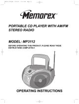 Memorex MP3112 User manual