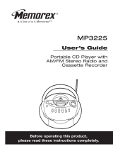 Memorex MP3225 User manual