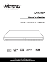 Memorex MVD2022 - Super Slim Progressive Scan DVD Player User manual