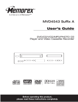 Memorex MVD4543 Suffix A User manual