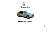 Mercedes S 500 User manual