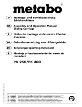 Metabo Sliding CARRIAGE PKS 1500 User manual