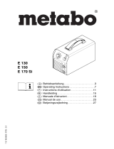 Metabo E 170 Si User manual