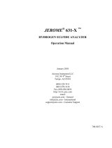 Arizona Hydrogen Sulfide Analyzer Jerome 631-X User manual
