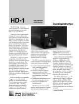 Meyer Sound HIGH DEFINITION AUDIO MONITOR HD-1 User manual