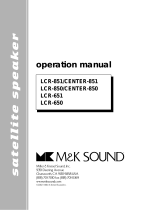 MK Sound LCR-651 User manual