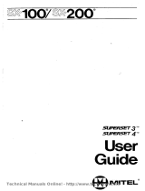 Mitel sx-100 User manual