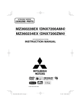Mitsubishi MZ360228EX (DNX7200AM4) User manual