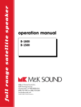 MK Sound B-1600 User manual